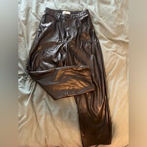 Abercrombie black curve love leather pants